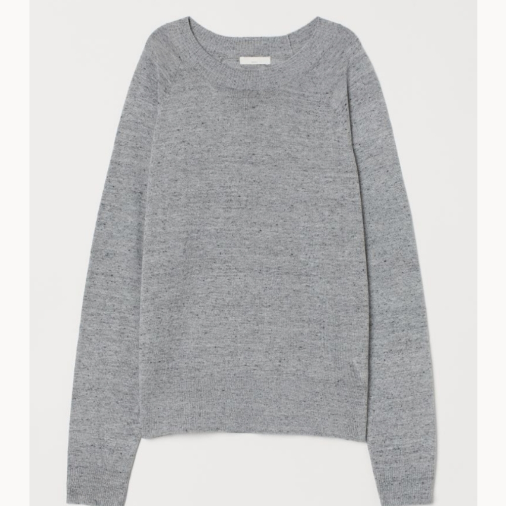 H&M Fine-knit sweater, grey, S